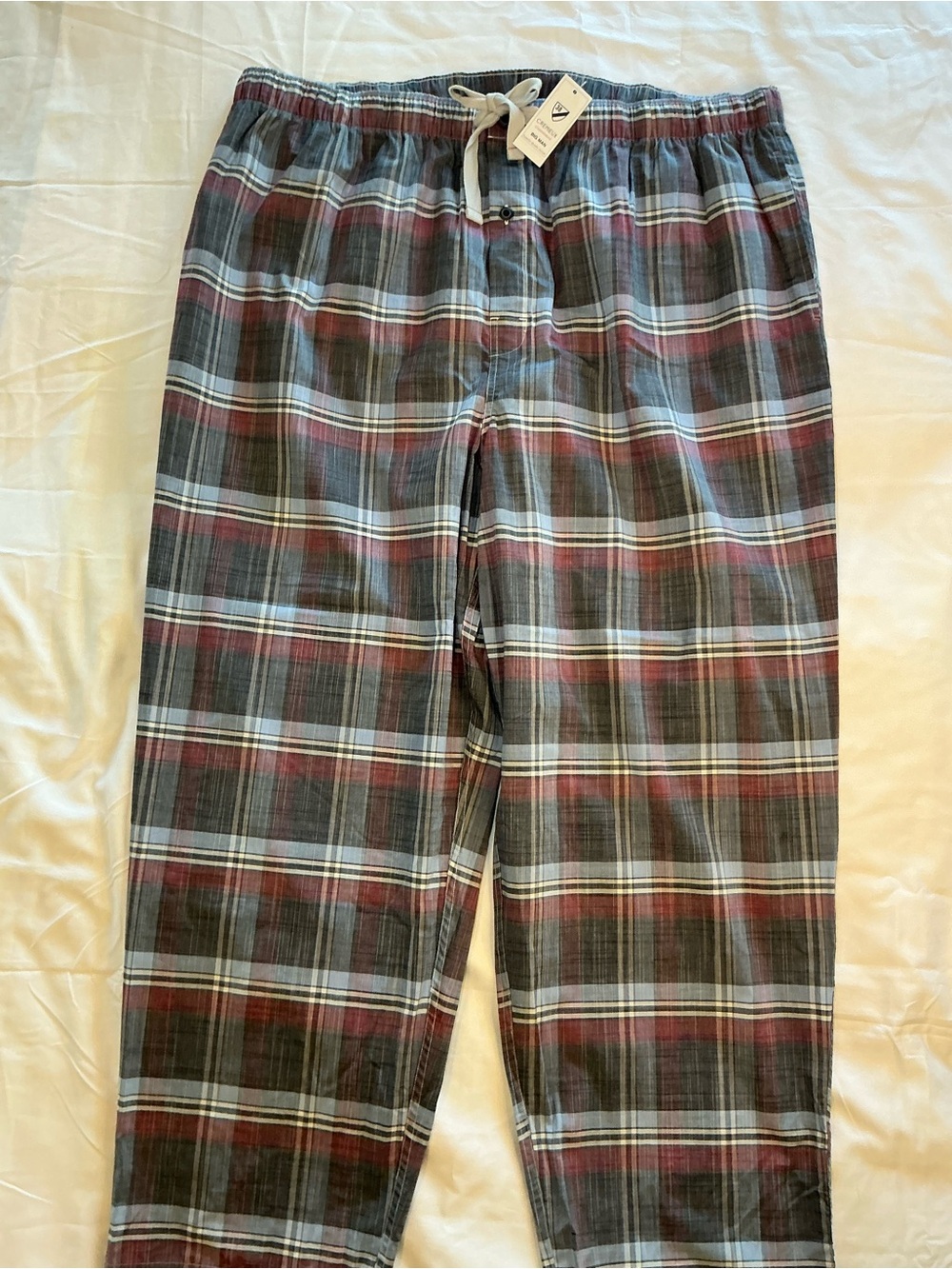 NEW! Cremieux Loungewear Blue & Maroon Plaid Pajama Pants Big Mens Size 3X NWT - Picture 2 of 7